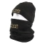 Комплект шапка + шарф флисовые цвет Черный