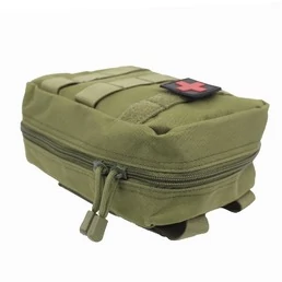 Подсумок под аптечку MOLLE 20х15х8см цвет Олива Без красного креста