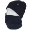 Мужской комплект WHITE шапка и шарф-хомут  на флисе синий
