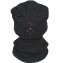 Мужской комплект шапка и шарф-хомут Классик с коричневой застежкой цвет серый
