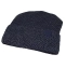 Мужской комплект шапка и шарф-хомут Классик с коричневой застежкой цвет синий