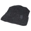 Мужской комплект шапка и шарф-хомут Классик с коричневой застежкой цвет серый