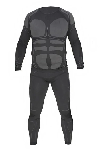 Комплект термобелья: лонгслив и кальсоны Spyder цвет черный (black)
