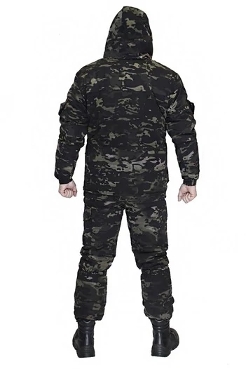 Костюм камуфляжный зимний мужской Новая Горка Зима - 30С цвет MTP black