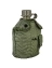 Армейская фляга (фляжка) пластиковая 1 литр в чехле с алюминиевым котелком цвет Олива (Olive)
