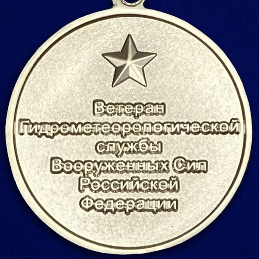 Сувенирная медаль Ветеран Гидрометеорологической службы ВС РФ