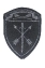 Шеврон Росгвардии с булавами на липучке цвет черно-серый 10х7,5 см