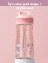 Бутылка для воды с трубочкой и замком "Мультяшка" розовая Объем 400 мл