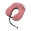 Подушка для шеи дорожная ортопедическая мягкая цвет розовый