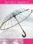 Зонт - трость прозрачный купол 100 см. цвет черный