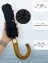 Зонт Автомат мужской с деревянной ручкой Диаметр 100 см цвет черный
