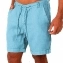 Пляжные шорты с подворотами мужские цвет голубой