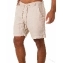 Пляжные шорты с подворотами мужские цвет кремовые