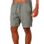 Пляжные шорты с подворотами мужские цвет темно-серый
