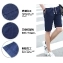 Летние мужские шорты на шнурке для города и отдыха хлопковые темно-синие (navy)