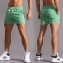 Спортивные короткие шорты для бега и фитнеса цвет зеленый