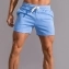 Спортивные короткие шорты для бега и фитнеса цвет голубой