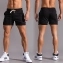 Спортивные короткие шорты для бега и фитнеса цвет черный