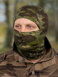 Балаклава тактическая Coolmax мужская летняя камуфляж лесной военный