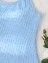 Купальник слитный женский жатый (бикини) цвет голубой