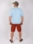 Мужская футболка Oversize летняя повседневная цвет голубой light blue