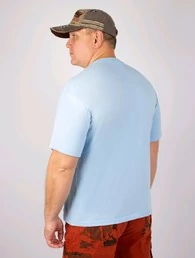 Мужская футболка Oversize летняя повседневная цвет голубой light blue