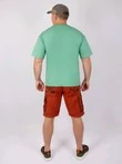 Мужская футболка Oversize летняя повседневная цвет мятный shen lin lv