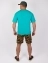 Мужская футболка Oversize летняя повседневная цвет бирюзовый cuilv