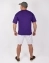 Мужская футболка Oversize летняя повседневная цвет фиолетовый dark purple