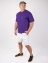 Мужская футболка Oversize летняя повседневная цвет фиолетовый dark purple