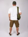 Сумка милитари маленькая с сетчатым карманом 26х18х10 см цвет Олива
