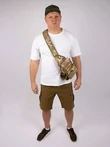 Сумка милитари маленькая с сетчатым карманом 26х18х10 см камуфляж MTP