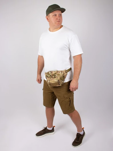 Сумка поясная CH-066 тактическая с MOLLE камуфляж MTP