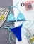 Купальник женский раздельный на завязках бразилиана цвет синий