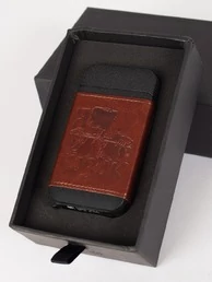 Внешний аккумулятор Powerbank в кожаном чехле Я Казак
