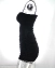 Короткое платье мини на бретельках со сборкой по бокам цвет черный