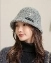 Шапка котелок женская шляпка осенняя зимняя цвет серый