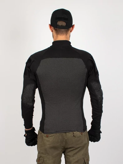 Рубашка тактическая Kamukamu цвет черная / Combat Shirt black