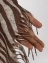 Шарф женский палантин двусторонний плотный цвет коричневый леопард