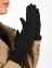 Перчатки женские флисовые утепленные с пуговицами  "Виола" цвет черный