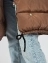 Пуховик женский зимний с поясом и капюшоном цвет коричневый арт.С84