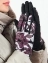Перчатки женские с фантазийным узором "Виола" цвет коричневый, фиолетовый, белый