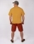Мужская футболка Oversize летняя повседневная цвет желтый yellow