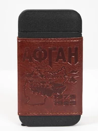 Внешний аккумулятор Powerbank в кожаном чехле Афган