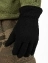 Перчатки флисовые зимние с подкладкой Обхват ладони 27 см цвет черный