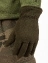 Перчатки флисовые зимние с подкладкой Обхват ладони 27 см цвет зеленый
