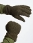 Перчатки флисовые зимние с подкладкой Обхват ладони 27 см цвет зеленый