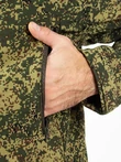 Куртка тактическая военная демисезонная на флисе ткань Softshell камуфляж Пиксель зеленый