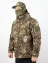 Куртка мужская тактическая демисезонная на флисе ткань Softshell камуфляж Питон зеленый