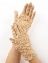 Женские перчатки кружевные с цветами прозрачные цвет бежевый